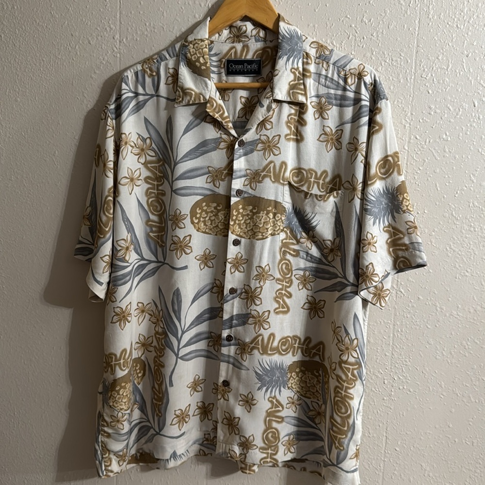 Ocean Pacific MENS WEAR ALOHA BUTTON SHIRT - Picture 4 of 9